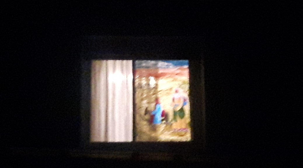 Fensterbild in Alchen mit Maria und Josef
