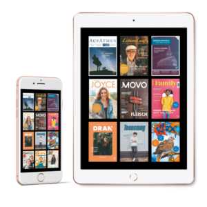 Smartphone und Tablet mit digitalen Zeitschriften des SCM verlages